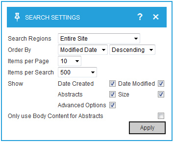 CMS search feature